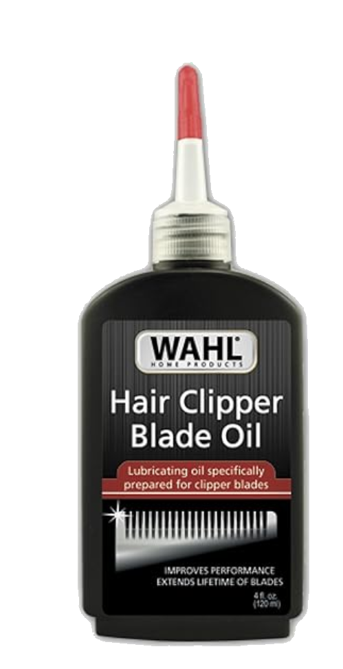 Wahl clipper blade oil used to reduce friction, protect shears, and extend blade life for hair professionals